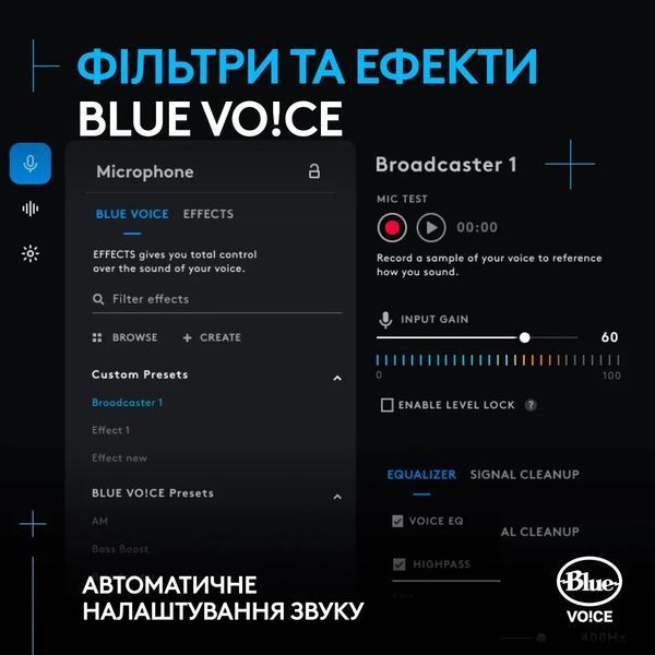 Мікрофон для ПК Logitech Yeti GX Dynamic RGB Black (988-000569) 8737 фото