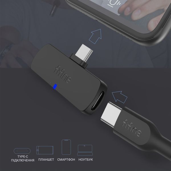 Мікрофон петличний / для смартфона Fifine M6 652 фото