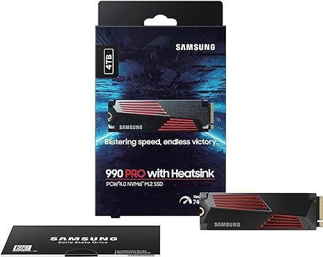 SSD накопитель Samsung 990 PRO with Heatsink 4 TB (MZ-V9P4T0CW) 66211 фото