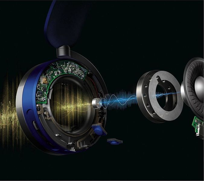 Навушники з мікрофоном Dyson Zone with air purification Ultra Blue/Prussian Blue (376119-01) 45688 фото