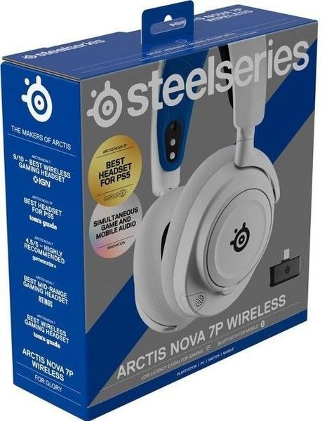 Навушники з мікрофоном SteelSeries Arctis Nova 7P White (61561) 154161 фото