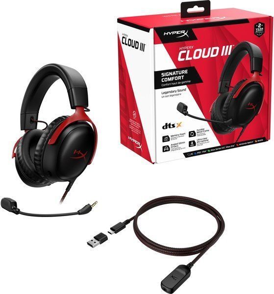 Навушники з мікрофоном HyperX Cloud III Black/Red (727A9AA) 763121 фото