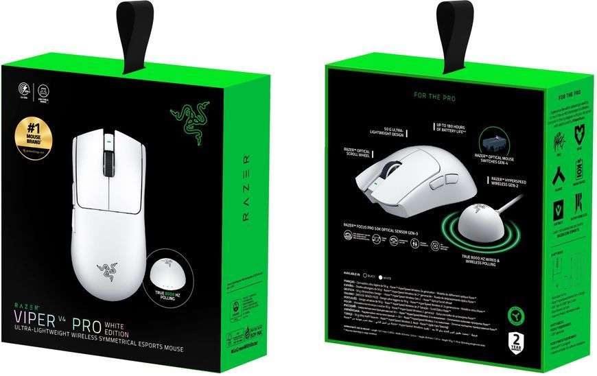 Миша Razer Viper V4 PRO Wireless White (RZ01-05630200-R3G1) 68047 фото