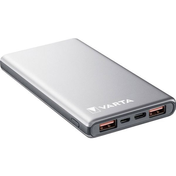 Зовнішній акумулятор (павербанк) Varta Power Bank Fast Energy 10000 mAh Silver (57981) 767 фото