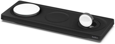Мережевий, бездротовий зарядний пристрій Belkin BOOST CHARGE PRO 3-in-1 Wireless Charging Pad with MagSafe Black (HPU72, WIZ016vfBK) HPU72 фото