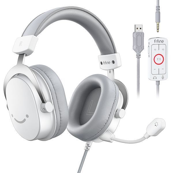 Навушники з мікрофоном Fifine H9 White 073 фото
