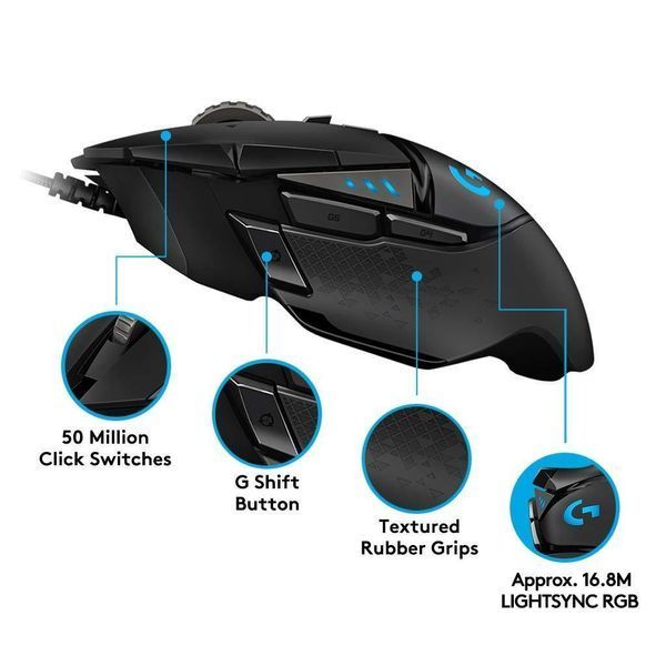 Миша Logitech G502 HERO (910-005470, 910-005474, 910-005471, 910-005472) 6421 фото