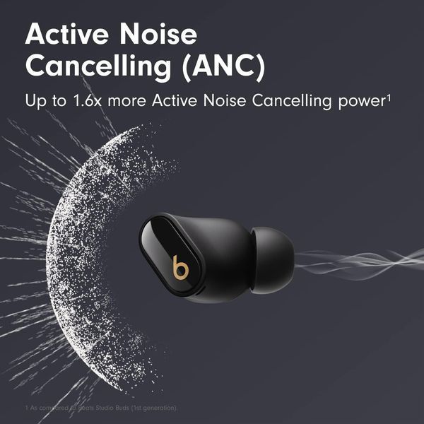 Навушники TWS Beats by Dr. Dre Studio Buds+ Black/Gold (MQLH3) 32485 фото