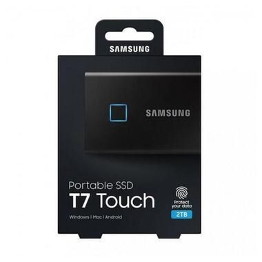 SSD накопитель Samsung T7 Touch 2 TB Black (MU-PC2T0K/WW) 6278723 фото