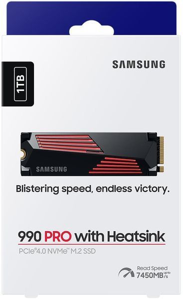 SSD накопичувач Samsung 990 PRO with Heatsink 1 TB (MZ-V9P1T0CW) 6526 фото