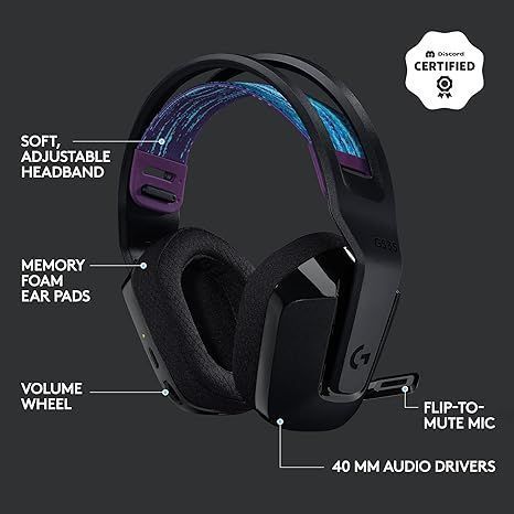 Наушники с микрофоном Logitech G535 Lightspeed Wireless Gaming Headset (981-000972) 215673 фото