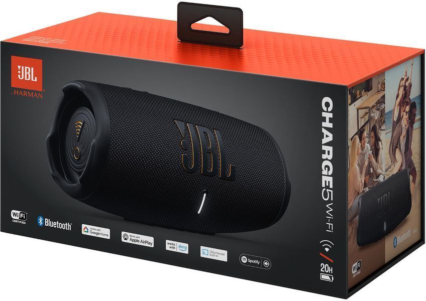 Портативна колонка JBL Charge 5 WI-FI Midnight Black (JBLCHARGE5WIFIBLK)  876 фото